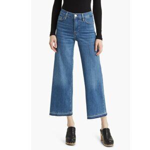 FRAME - Pixie Le Slim Palazzo Wide Leg Jeans - Petite, Jetty, Size 25